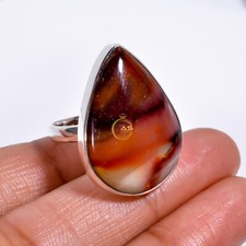 Mookaite Jasper Ring 925 Sterling Silver Statement Boho Rings Gift for Her