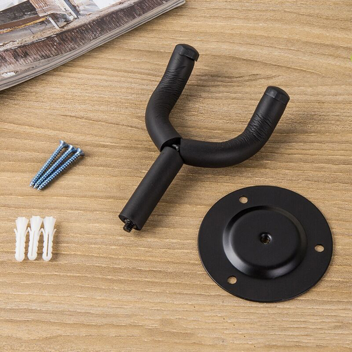 Guitar Wall Hanger Bracket Neck Support Fits Electric, Acoustic and