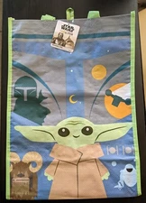 Baby Yoda Tote Bag Disney Star Wars Mandalorian Reusable Shopping Grocery Bag