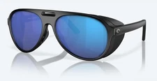 NEW Costa Del Mar Grand Catalina Matte Black / Blue Mirror Polarized Glass 580G