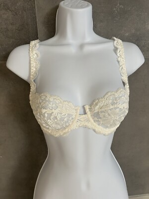 La Perla Underwire, White, Lace, No Padding Bra Size 32A Italy 1