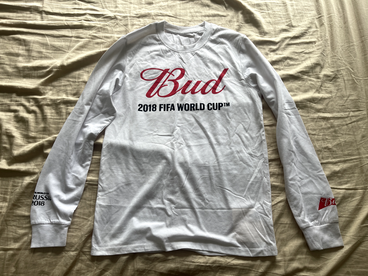 Budweiser FIFA World Cup サッカーシャツ 2018 FIFA World Cup Budweiser BUD Long Sleeve NOS | eBay