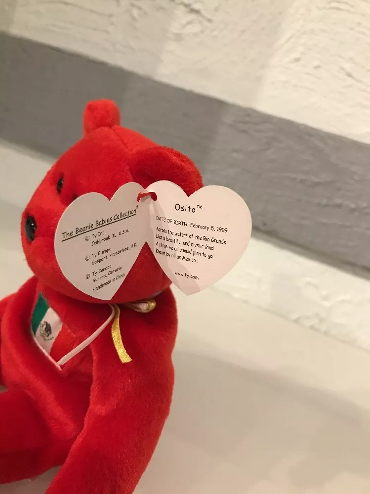 Osito the Mexican Bear TY Beanie Baby original NO number on
