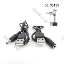 DC 3.5mm x1.35mm to USB 2.0 Male A male to Male female charging Cable Power 26H
