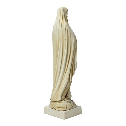 Our Lady Blessed Virgin Mary Greek Cast Marble Statue Sculpture 15.75 in Patina - Picture 6 of 8