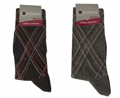 Sock high sock woman CIOCCA long knee-highs socks in warm cotton article 333/2