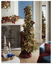 Horchow Brown Cinnamon Bears Trio Climbing 6ft Pre-Lit Christmas Jewels Tree