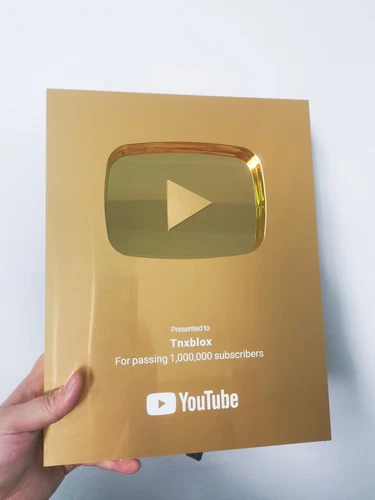 YouTube Play Button silver gold YouTube custom award plaque wall desk Decoration - Picture 11 of 17