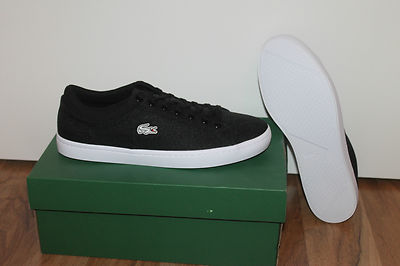 Lacoste Straightset Herren Schuh Sneaker Schwarz Weiß alle Größen