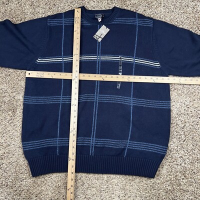 ニット+セーター DOCKERS Striped Cotton Knit Sweater NEW Dockers Stylish Soft Cotton Knit Pullover Sweater Mens 2XL