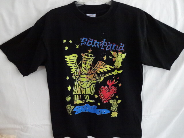 90's SANTANA World tour Tシャツ SANTANA World Tour 1990s ALL SPORT Label BLACK Cotton T-SHIRT