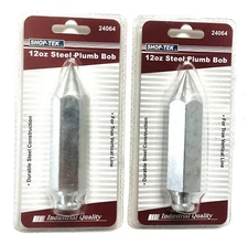 Shop-Tek 2-Pcs 12-Oz Steel Plumb Bob, 24064