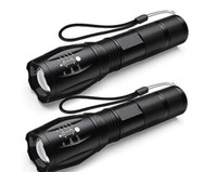 2X Starke Led Polizei Swat Taschenlampe Wiederaufladbar Zoom Powerakku LadegeräT