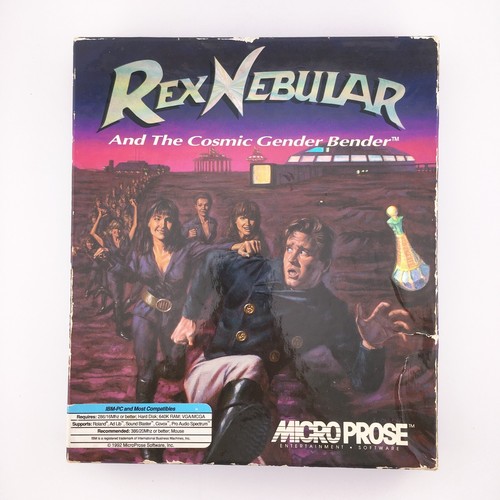 Rex Nebular & The Cosmic Gender Bender MicroProse PC 3.5" Big Box Game 1992