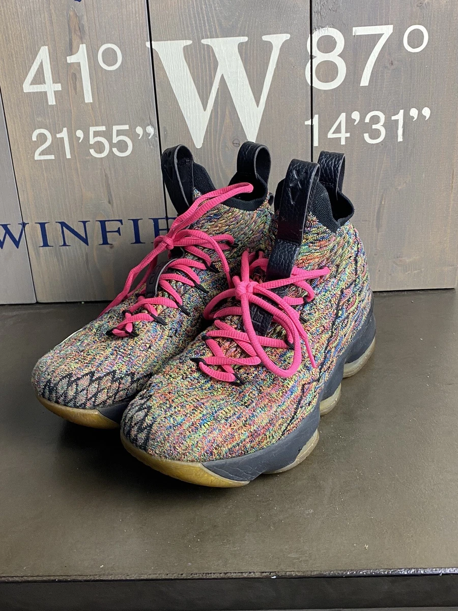 Nike lebron 15 multicolor basketball best sale shoes