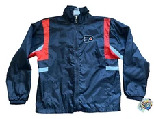 Vintage Mighty Mac Philadelphia Flyers Youth Windbreaker Jacket Sz XL 18 w Tags