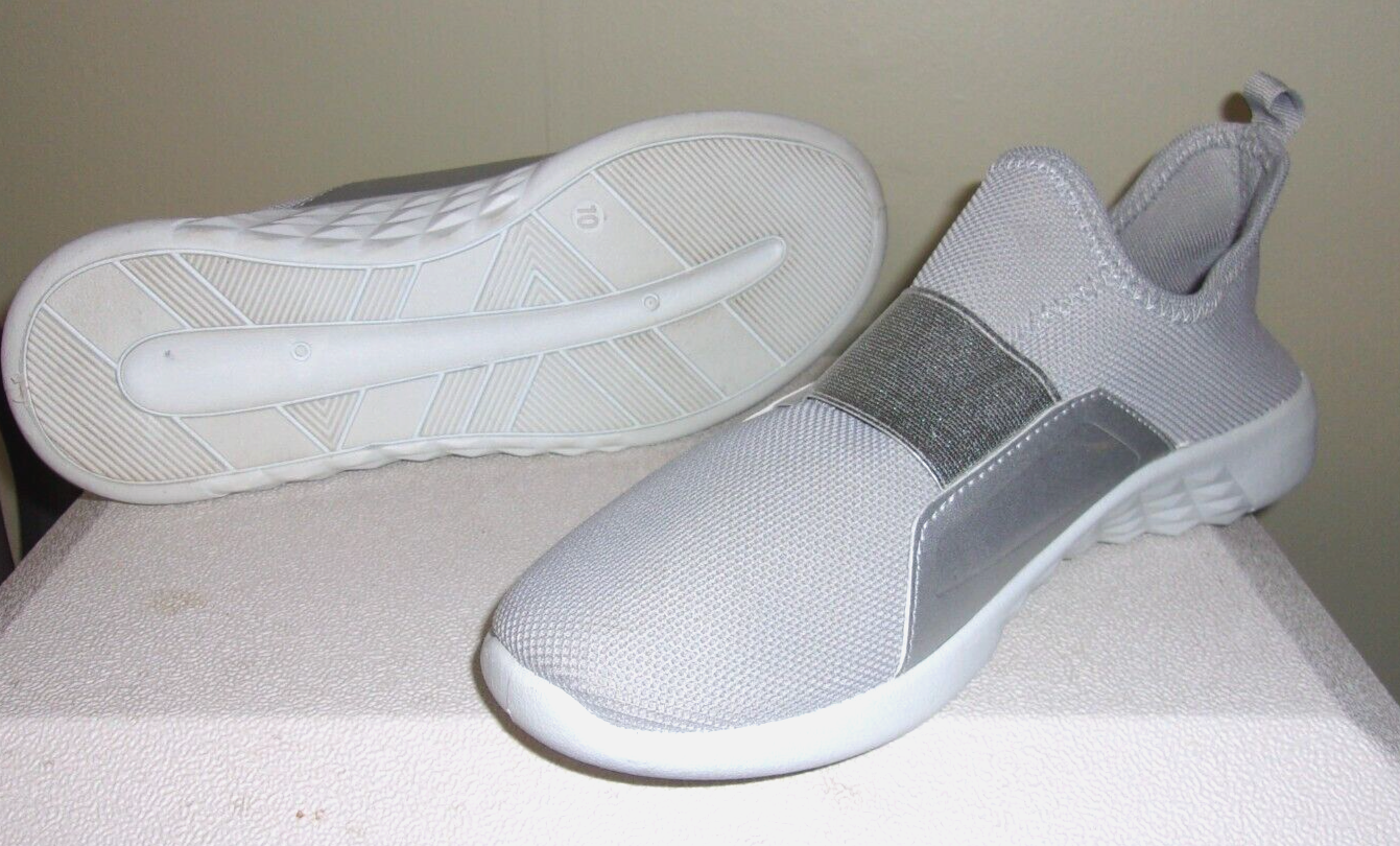 NEW Women's Pro Player slip on Sneakers . Gray/Silver SZ.10 *PRICE