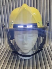 BULLARD Fire Helmet LT Series, R721 with TrakLite: 6-1/2 to 8 Fits Hat Size 