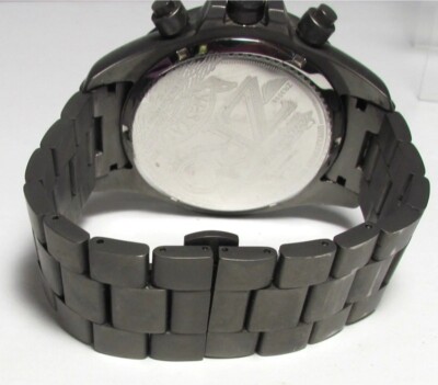 Vintage Vestal watch Vintage Vestal Mens Watch Plexi Acetate Black Silver  main image 4