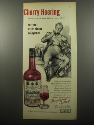 1950 Cherry Heering Liqueur Ad - For your after dinner enjoyment