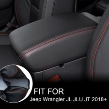 Fit 2018-2023 2024 Jeep Wrangler Jl Jlu Center Console Armrest Cover Leather Pad