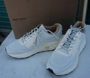NIB BUTTERO SPHIKE VINCI ITALY SNEAKERS WHITE \u0026 BLUE SUEDE SHOES W/ BOX  SIZE 40 | eBay