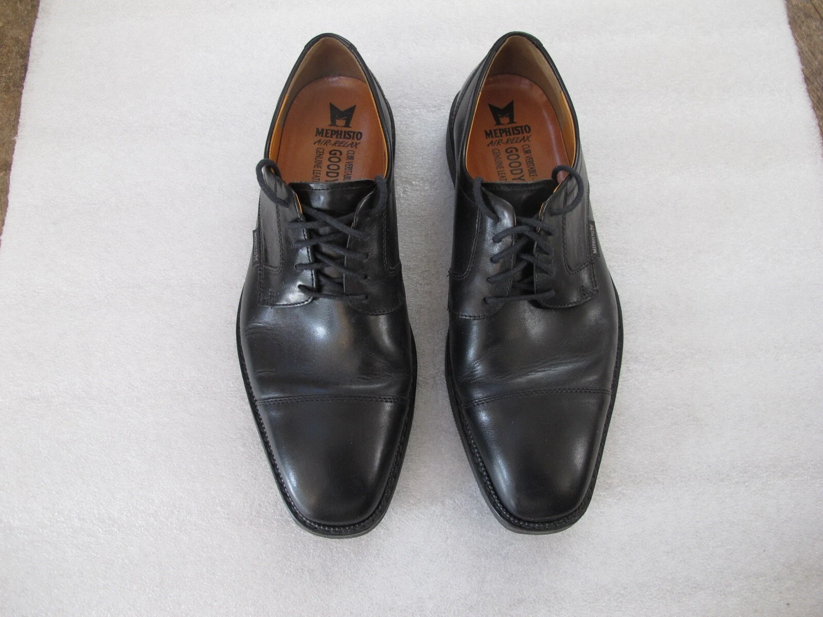 Mephisto Poley cuir noir Supreme 7300, Oxfords US 44,