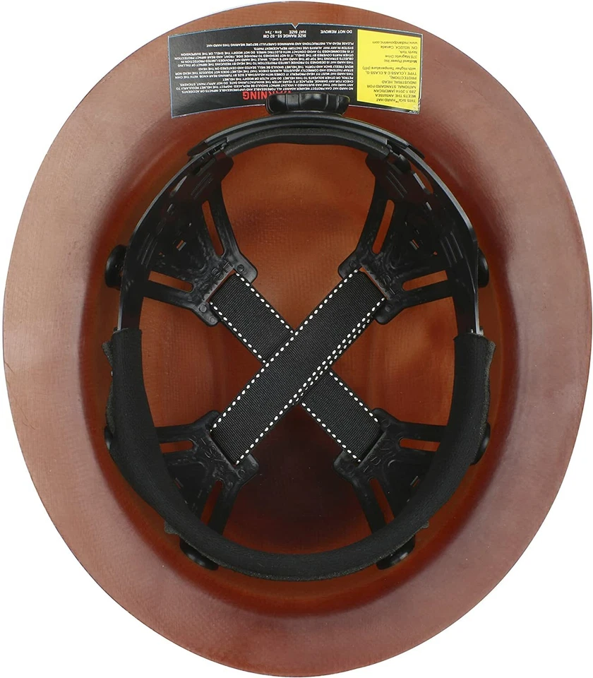 Dynamic Wolfjaw Full Brim Fiberglass Hard Hat with 8 Pt Ratchet - Natural Tan - Image 2 of 4