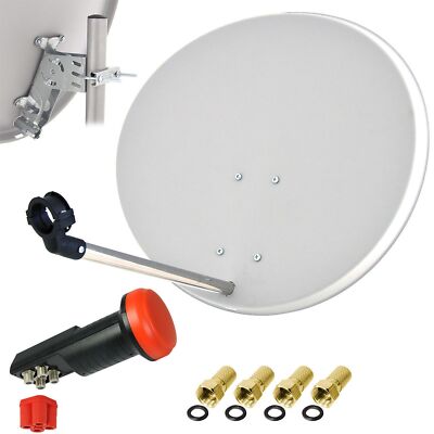 FULL HDTV HD Digitale SAT Anlage 60cm Satelliten Spiegel QUAD LNB 0,1 dB Opticum