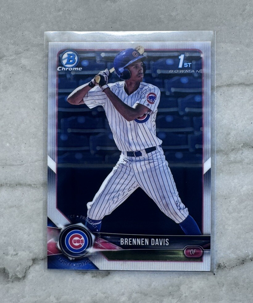 Brennen Davis 2018 1st Bowman Chrome Draft #BDC47 Chicago Cubs Rookie