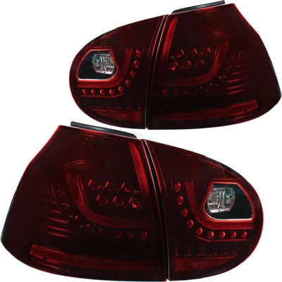 LED Rückleuchten für VW Golf V 5 1K1 Bj. 03-09 dunkelrot R Optik nur Limo - Bild 1 von 4