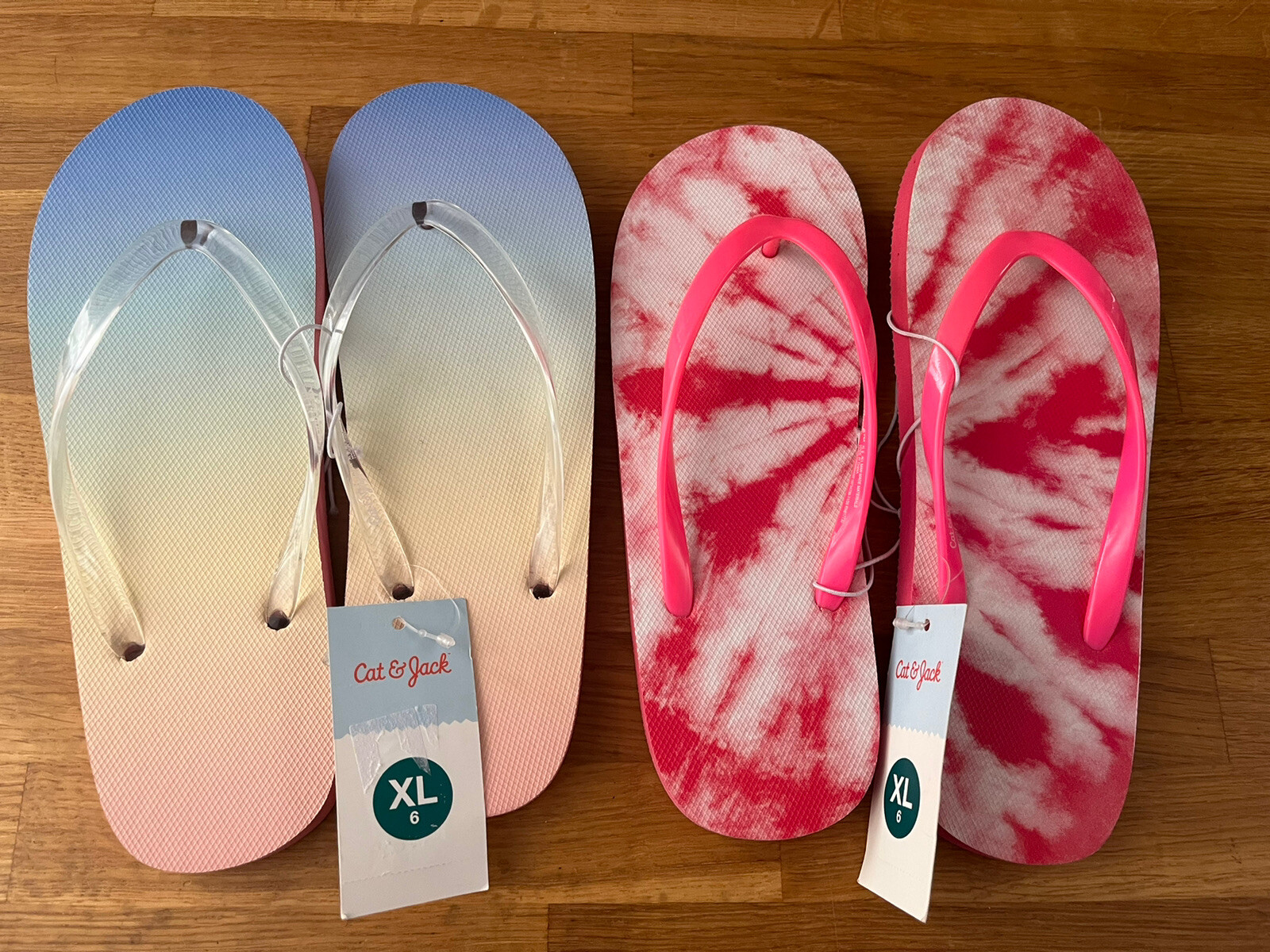 Lotto di 2 sandali infradito rosa tie tintura e ombra gatto e jack taglia XL 6