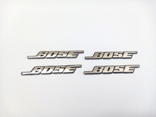 4 scritte stemmi loghi fregi emblemi adesivi Bose in metallo cromate 5,3 x 0,8cm