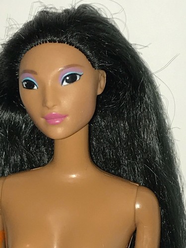 NUDE BARBIE VINTAGE 1995 DISNEY PRINCESS COLOR SPLASH POCAHONTAS DOLL