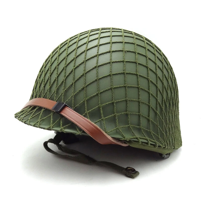 WWII WW2 US Army M1 Milirary Steel Helmet Green Seam America