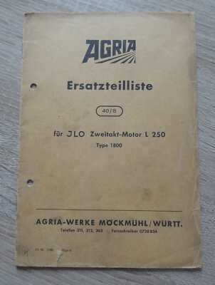 JLO Motoren L250 (Agria 1800) Ersatzteilliste