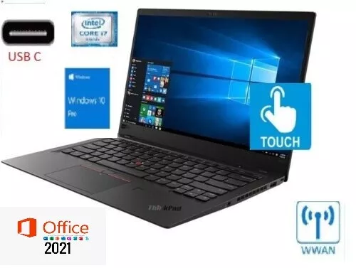 Lenovo ThinkPad X1 Carbon Gen 3 Quad i7-8650U 4.2GHZ 16GB Ram 1TB
