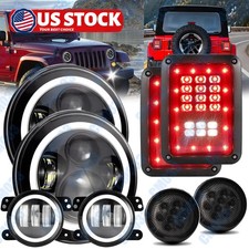 For Jeep Wrangler Jk 2007-2018 Dot 7 Led Headlights Turn Fog Lights Kits For Jeep Wrangler Jk 2007-2018 Dot 7 Led Headlights Turn Fog Lights Kits