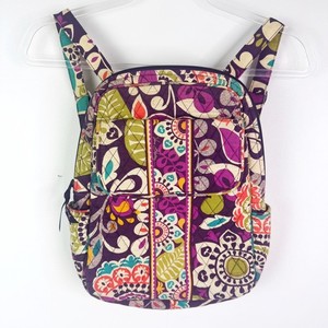 VERA BRADLEY GUC PLUM PETALS QUILTED BACKPACK BAG Vera Bradley Plum Crazy Quilted Backpack Bag Travel School  main image 4