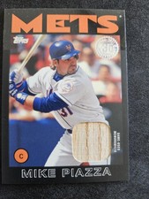 2021 Topps #86BR-MP Mike Piazza 1986 35th Anniversary Relic Black # /199