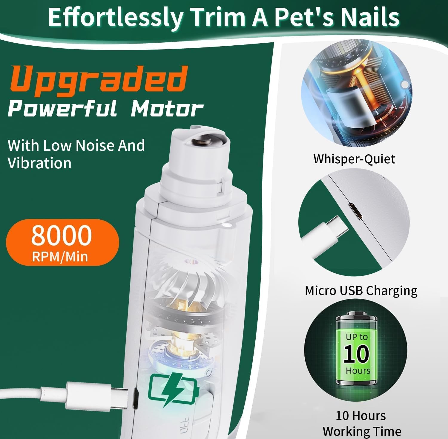 2 in 1 Dog & Cat Nail Clippers Trimmers for Large Medium Small Dogs Cats Claw Tr