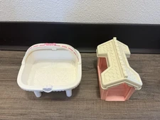 Vintage 2001 Playskool Twin Baby Bassinet And Dog House