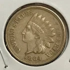 U.S. Indian Cent 4 Diamond XF 1864 CN