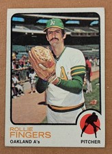 1973 Topps Baseball Rollie Fingers, Oakland A's HOF EX