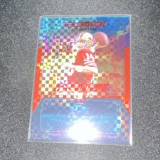Panini Rookies & Stars Airborne Red Plaid Joe Montana #12 49ers Football Card