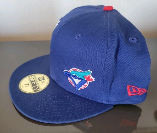 Toronto Blue Jays Big Logo New Era Fitted 7-5/8 Blue B-rim - Picture 3 of 5