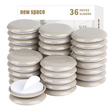 Self-Stick Furniture Sliders, New Space 36pcs 1-3/4" for Carpet - Adhesive Sl...