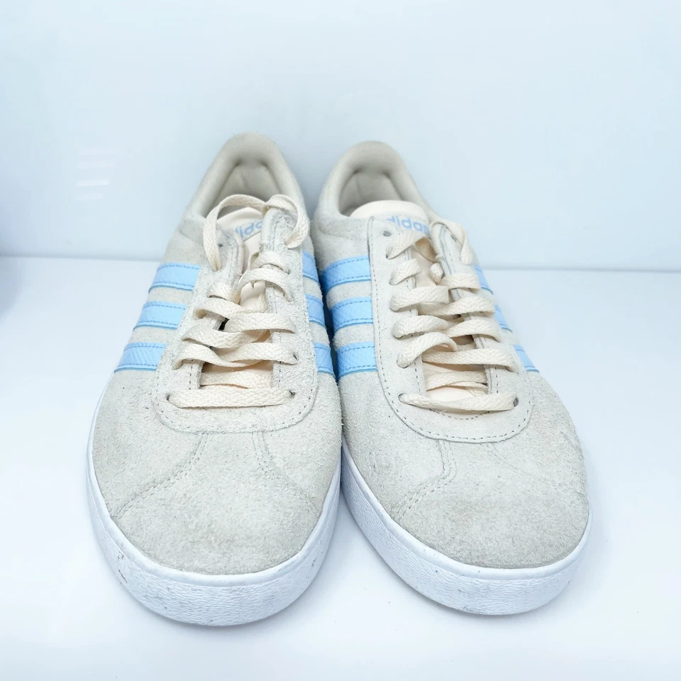 Adidas Womens VL Court 2.0 EE6787 Ivory Casual Shoes Sneakers Size 8 - Image 3 of 4