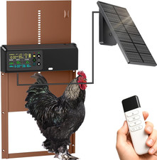 Automatic Chicken Coop Door Solar Powered with Timer Light Sensor Remote Control