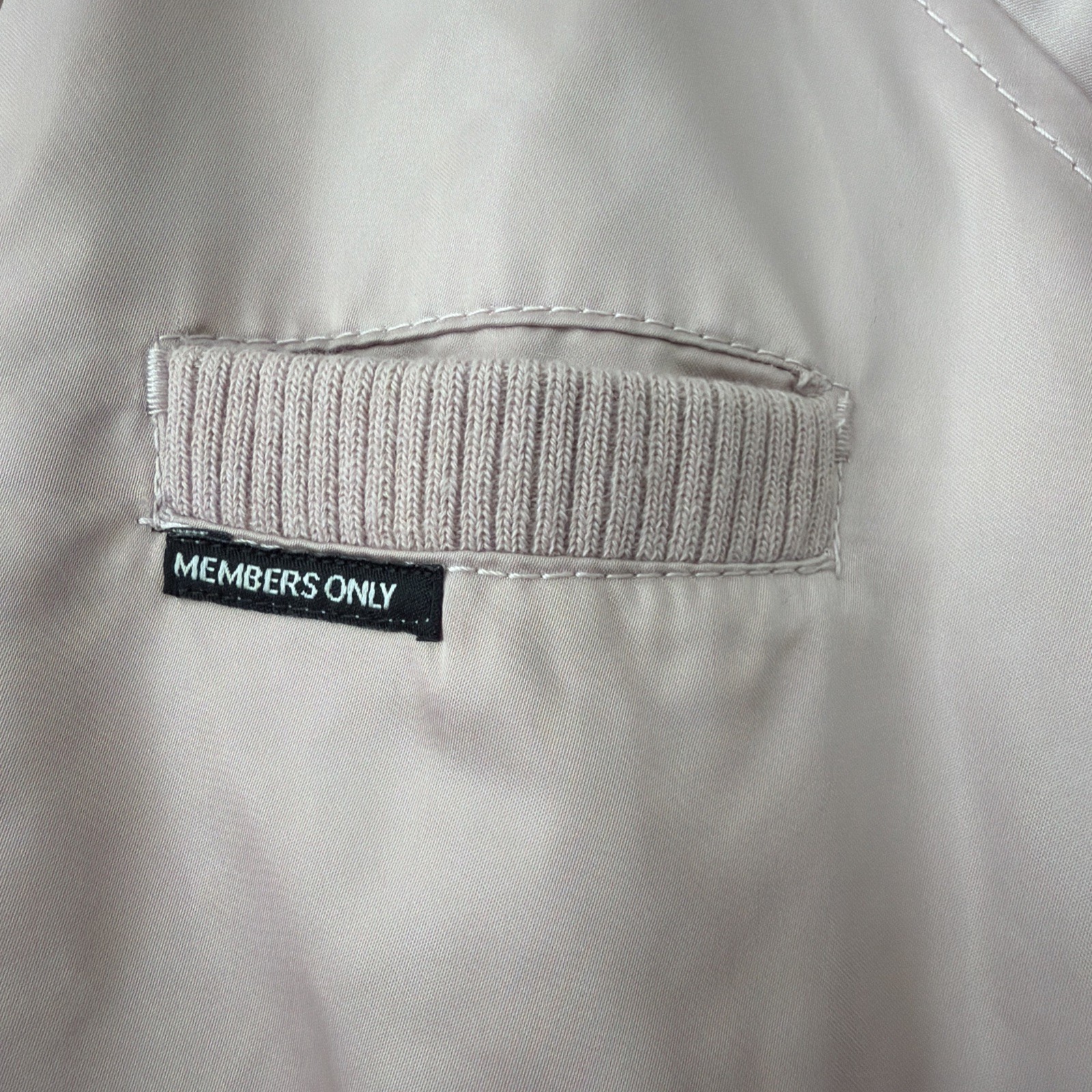 Members Only Iconic Racer Jacket Blush Pink Men's Medium bomber streetwear - second product detail image
